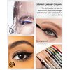 Silver Glitter Eyeliner Pencil Gel, Sharpenable Multi-Use Longwear Colorful Eye Liner, Waterproof Smudge Resistant, Cruelty Free Eye Brightener Pencil Makeup Pen with Sharpener, Delineador De Ojos-05