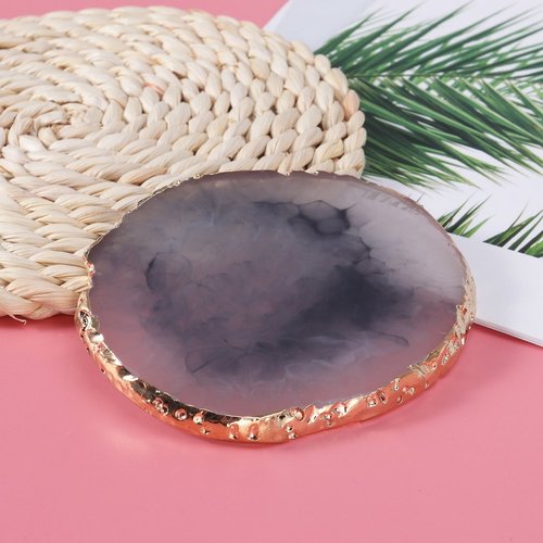 Lurrose Professional Nail Art Palette Resin Cosmetics Foundation Nail-Art Mixing Blending Paint Tray (Black and White)