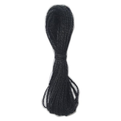 LWR CRAFTS Jute Cord 1.5mm 45ft/Pack (Pack of 2) (Black)