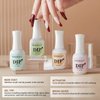 AZUREBEAUTY 4+4Pcs Dip Powder Liquid Set 15ml/0.5oz, with Base/Top Coat, Activator, Brush Saver, Nail File Dipping Powder Essential Tools for Dip Powder Nail Kit No Nail Lamp Needed