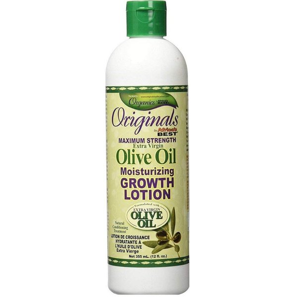Africa's Best Originals Maximum Strength Extra Virgin Olive Oil Moisturizing Growth Lotion 12 oz (Pack of 8)