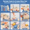Vextronic Kids Tool Set, 38 PCS Wooden Montessori Toy Tools for Toddlers 1 2 3 4 5 6 with Tool Bench/Box, Play Toddler Tool Set, Educational STEM Construction Christmas Birthday Gift for Boys Girls