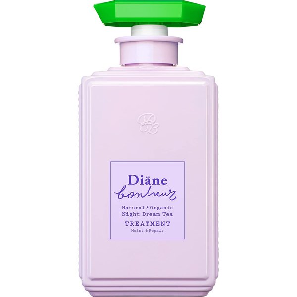 Moist Diane Natural & Hydrating Hair Conditioner with Pump for Women & Men, 100% Organic Treatment for Dry Damaged Hair, Japanese Conditioner with Keratin Protein, Bonheur Lavender 13.5 Fl oz/400mL