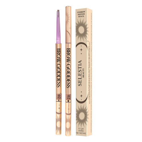 SELESTIA BEAUTY Eyebrow Pencil Brow Goddess - Long-Lasting Brow Pencil - Perfect Women Christmas Gifts - Two-Sided Eyebrow Pen & Makeup Definer - Wax Eyebrow Liner Pencil, 0.1 g. (Sibelis)