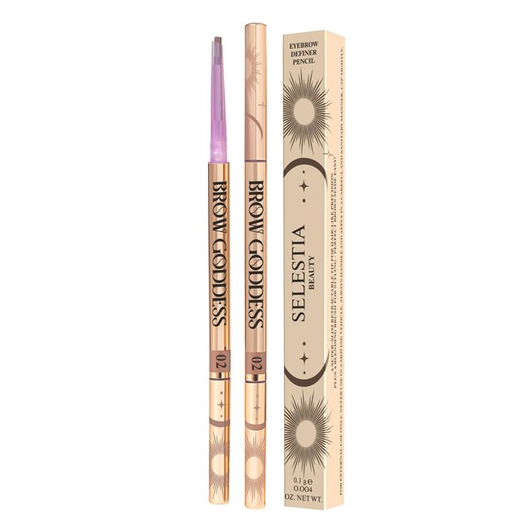 SELESTIA BEAUTY Eyebrow Pencil Brow Goddess - Long-Lasting Brow Pencil - Perfect Women Christmas Gifts - Two-Sided Eyebrow Pen & Makeup Definer - Wax Eyebrow Liner Pencil, 0.1 g. (Sibelis)