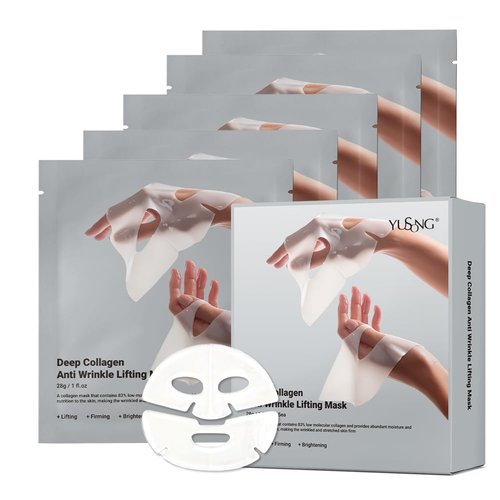 Reepic Cosmer Bio-Collagen Overnight Mask 35gx4ea | The real collagen 2,160,000ppb | Facial Hydrogel Masks with low molecular weight collagen for elasticity, firming, and moisturizing