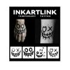 INKARTLINK Tattoo Tech, 4 Sheets Semi Permanent Tattoo, Adult Art Design Temporary Tattoos, Lasts 1-2 Weeks, Waterproof, Realistic Look, No Adhesive, No Reflection (Joker Smile Design)