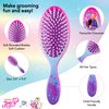 Nickelodeon Jojo Siwa Hair Accessory 5 Pcs Gift Set Regular 9 Inch Hair Brush 4 Scrunchies For Kids Hair Accessories Detangling Brush for Thick Curly Thin Wet or Dry Hair Elastic Hair Ties Scrunchies