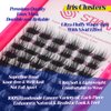 DIY Lash Extension Kit at Home, 72pcs Eyelash Extension Kit Individual Lashes Kit Natural Eyelashes Kit Lash Clusters Kit with Glue And Tweezers Wispy Lash Clusters D Curl Iris Lash Kit 8-15mm
