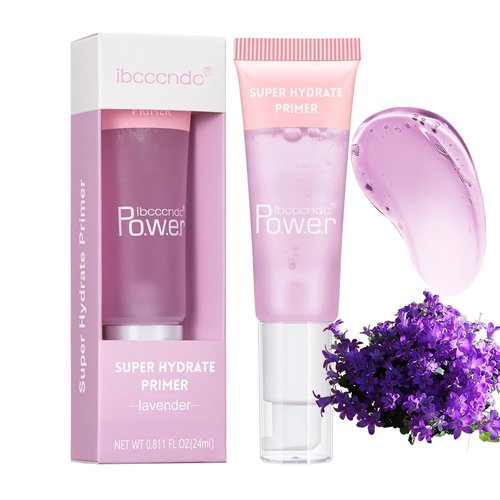 AKARY Gel-Based & Hydrating Face Primer For Smoothing Skin & Gripping Makeup with Vitamin E, Long-Wear Foundation Face Primer for Oil Control, Even Fine Lines, 0.81 Fl Oz, 06 Lavender