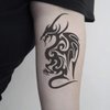 Oottati 6 Sheets Black Flying Dragon Claw Totem Arm Temporary Tattoo Stickers Fake Tattoos That Look Real and Last Long