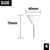 Young4us Glass Funnel Set, 4 Pcs Lab Borosilicate Glass Funnels, 100mm (170mm Length), 75mm (130mm), 50mm (90mm) & 40mm (70mm) Diameter