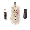 Glitter Snowman Lip Balm/USB Holder Key Fob