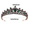 KOVOLITU Black Tiaras and Crowns for Women, Green Rhinestone Queen Crown,Wedding Tiara for Bride, Crystal Costume Hair Accessories for Prom Birthday Party Costume