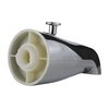 DANCO Replacement Tub Spout with Diverter, Chrome, 5-Inch, Fitting 1/2-Inch or 3/4-Inch IPS, 1-Set (80765)