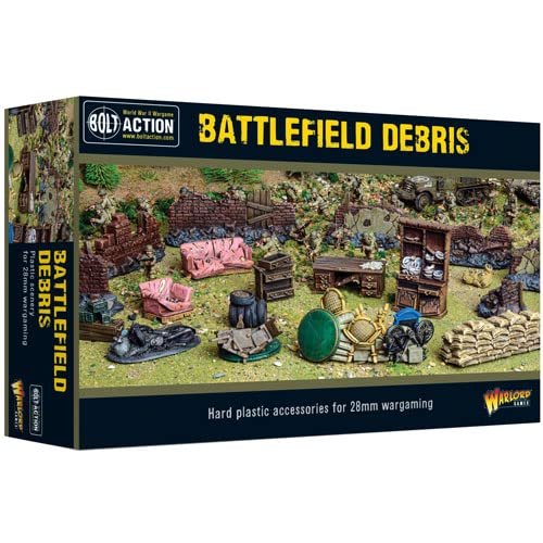 WarLord Bolt Action Battlefield Debris 1:56 WWII Military Wargaming Plastic Model Kit 402010002