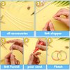 Libima 48 Pcs Sand Art Bracelets Kids, Clear Hollow Plastic Bracelet for Sand with 5 Mini Funnels Plastic Small Funnel for Sand Art Crafts and Party Favors