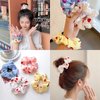 12 Pcs Strawberry Hair Scrunchies Cute Printing Elastic Hair Bands Hair Ties Scrunchy Ponytail Holder Hair Accessories for Women Girls