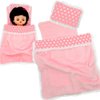 Baby Doll Accessories Doll Bedding Kit Playset Soft Blanket Mattress Pillow Fits 8-12 Inches Doll for Girls Dollhouse Gifts