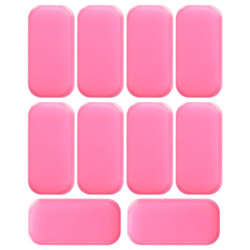 RONRONS Lash Pads for Eyelash Extensions, Sticky Pad for Lashes, Silicone Lash Pad Pink Eye Pads Lash Extensions Gel Pads False Eye Lashes Holder Tray for Eyelashes Reusable 10 Pack