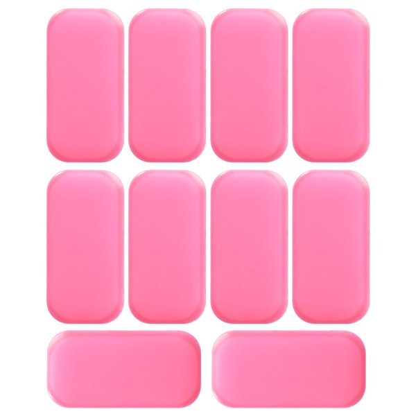 RONRONS Lash Pads for Eyelash Extensions, Sticky Pad for Lashes, Silicone Lash Pad Pink Eye Pads Lash Extensions Gel Pads False Eye Lashes Holder Tray for Eyelashes Reusable 10 Pack