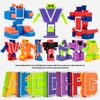 26 Pieces Alphabet Robots for Kids Alphabet Learning Toys, Alphabots Transform Letters for Educational ABC Learning Toys for Kids Ages 3-5, Carnival Prizes, Classroom Rewards, Toddler Birthday Gift