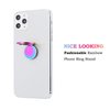lenoup Rainbow Cell Phone Ring Stand Holder,Multicolor Ring Grip Kickstand,Iridescent 360 Rotation Metal Finger Ring for Phones,Pad