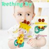 BIBEBRE Musical Rabbit Light-Up Toy and Teething Ring for Toddlers Sensory Chew and Fine Motor Skills Toy Baby Rattle and Teething Toys for 6 12 18 Month Babies (Giraffe)