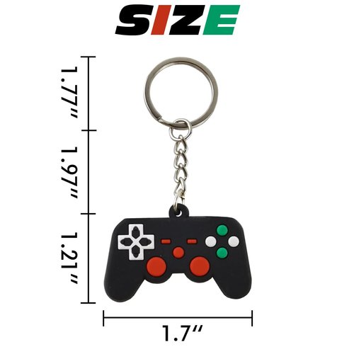 NSBELL 42PCS Video Game Controller Keychains Game Controller Handle Key Ring Video Game Keychain Pendant for Video Game Party Favors Birthday Baby Shower Child Present