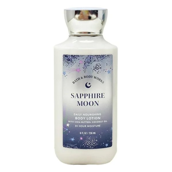 Bath and Body Works Sapphire Moon Super Smooth Body Lotion Sets Gift For Women 8 Oz (Sapphire Moon)