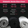 Debra Weitzner Diabetic Socks For Men and Women Loose Fit Non-Binding Cotton Crew Socks 6 Pairs