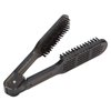 Double-Sided Boar Bristle Hair Straightening Comb with Clamp - Hair Detangler and Styling Tool to Reduce Split Ends