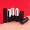 lasenersm 4 Pieces 3.5g Empty Lipstick Tubes Refillable Lip Balm Tubes Lip Gloss Tube Holder Containers with Lids for DIY Make Up Cosmetic Travel Daily Life, Outer Black Inner Silver