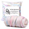 7.02oz Wool Roving Yarn, Needle Felting Wool, Wool Felting Supplies for Needle Felting Hand Spinning DIY Craft Materials, Fibre Wool Yarn Roving Needle Felting for Needle Felting Craft