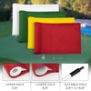 KINGTOP Blank Golf Flag 8x6 Inch - Mixed Color, 420D Nylon, Tube Inserted - Mini Practice Putting Green Flags for Yard, 4-Pack