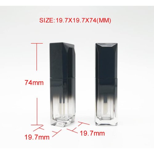 Duehut HLLMX 3PCS 5ml Lip Gloss Tube Plastic Vials Empty Refillable Lip Balm Bottles Container Lip Glaze Tube DIY Makeup Liquid Lipstick Bottle Container Red Lids Cosmetic Tube for Women Girl