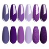 Vishine 6PCS Purple Glitter Nail Polish Gel UV LED Soak Off Nail Art Kit Gorgeous Manicure Collection Gift Set 8ml