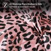 ZIMASILK 22 Momme 100% Mulberry Silk Bonnet for Sleeping & Women Hair Care, Highest Grade 6A Silk hair wrap for sleeping with Premium Elastic Stay On Head (1Pc, Leopard Black/Pink)