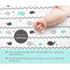 Stretchy Fitted Crib Sheets Set BROLEX 2 Pack Portable Crib Mattress Topper for Baby Boys Girls,Ultra Soft Jersey,Full Standard,Elephant & Whale