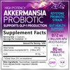 Akkermansia Probiotic 2 Billion AFU - Best Strain for GLP-1 Production Support - with Prebiotic Fiber for Natural Digestive & Gut Health for Women & Men - Non-GMO & Bottled in USA - 60 Capsules