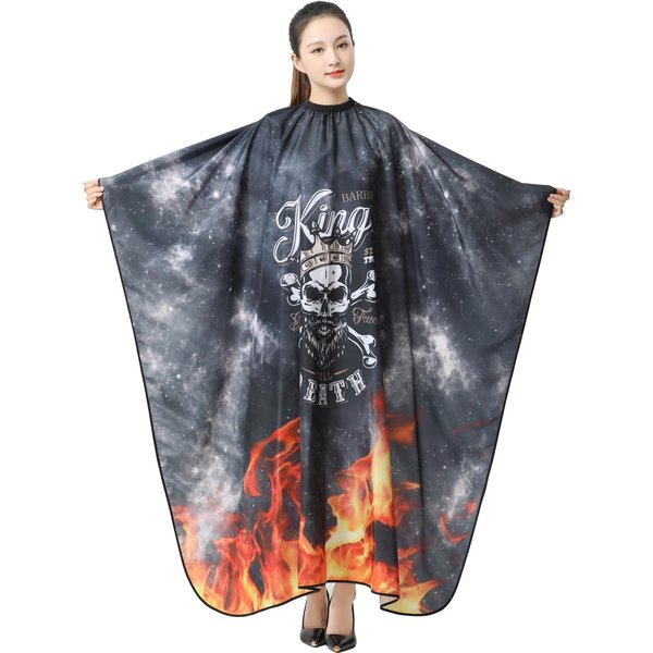Iusmnur Barber Capes Professional, Hair Cutting Capes with Snaps Closure, Hair Salon Cape Waterproof Hairdressing Styling Cape for Barber and Home