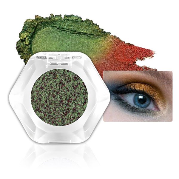 Holographic Glitter Multichrome Eyeshadows Makeup, Sparkly eyeshadow, Metallic Chameleon Eyeshadow, Multi-Dimensional Eye Looks, Festive Face and body Painting (11)