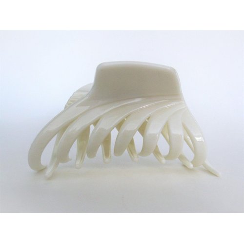 Generic Blonde creme white hair claw clip for medium fine hair