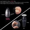 UNA GELLA Almond Gel x Nail Tips, 504PCS Pre Etched Clear Fake Nails Tips Medium Almond Shape - 12 Sizes Full Cover Soft Acrylic Press On Nail Extensions No C Curve Gift for Diy at Home