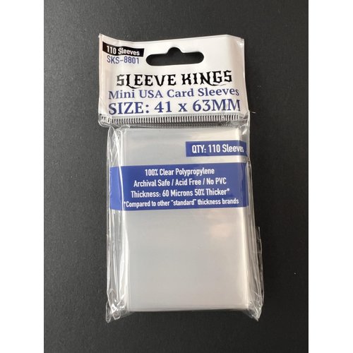 Sleeve Kings Mini USA Card Sleeves (41x63mm) - 110 Pack, 60 Microns