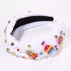 boderier Ice Cream Popsicle Headband Beaded Knotted Headband for Women Jeweled Crystal Embellished Headband Summer Party Birthday Girls Headband Accessories Gifts