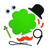Shamrock with Mustache Ornament Craft Kit - Makes 12 - St. Patricks Day Crafts for Kids and Fun Home Activities