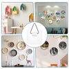 30 Pcs Small Plate Hangers Invisible Plate Hangers for The Wall Self-Adhesive Wall Hanging Hooks Decorative Plate Holders for Display Versatile Wall Plate Hanger for Pictures, Home, Office, Kitchen
