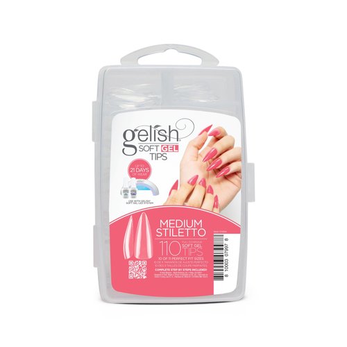 Gelish Soft Gel Nail Tips, 110 CT. (Medium Stiletto) Gel Tips, Tips For Gel Nails, Nail Tips For Gel Nails