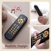 Nueplay Baby TV Remote Control Toy with Light and Sound, Toddler Realistic Controller with 3 Languages, Early Educational Learning Musical Toys, Preschool Infant Boys Girls 6, 12, 18 Months, Black